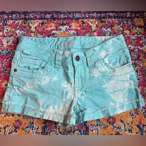 Teal Tie Dye Shorts